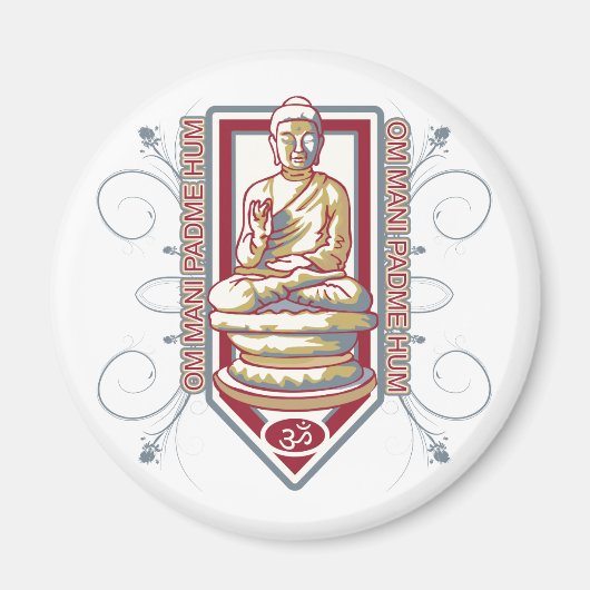 Buddha Om Mani Padma Hum Magnet (Vorne)