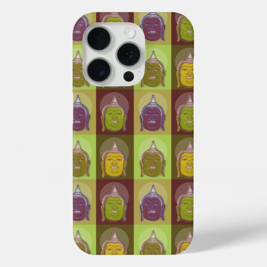 Buddha Oriental Zen Moderner Pop Art iPhone Case (Rückseite)