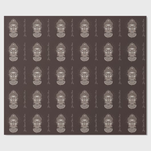 Buddha-Packpapier mit benutzerdefiniertem Text Geschenkpapier (Flach)
