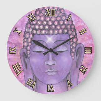 Buddha Painting Wall Clock Große Wanduhr