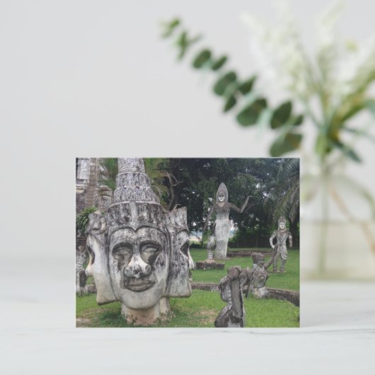 Buddha Park Postkarte (Stehend Vorderseite)
