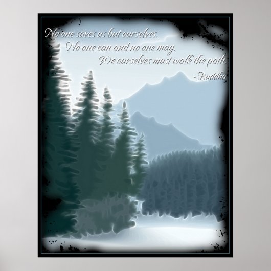 Buddha Path Quote Poster (Vorne)