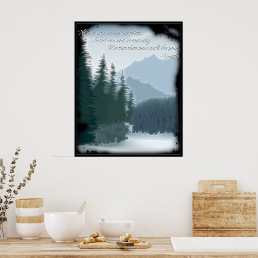 Buddha Path Quote Poster (Küche)