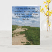 Buddha Path Zitat Karte (Gelbe Blume)