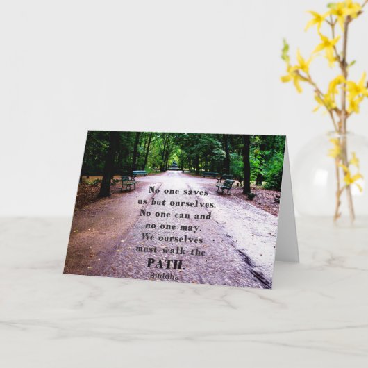 Buddha Path Zitat Karte (Gelbe Blume)