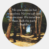 Buddha PATH Zitat Runder Aufkleber (Vorderseite)