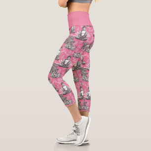 Buddha Pattern Capri Leggings