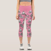 Buddha Pattern Capri Leggings (Vorderseite)