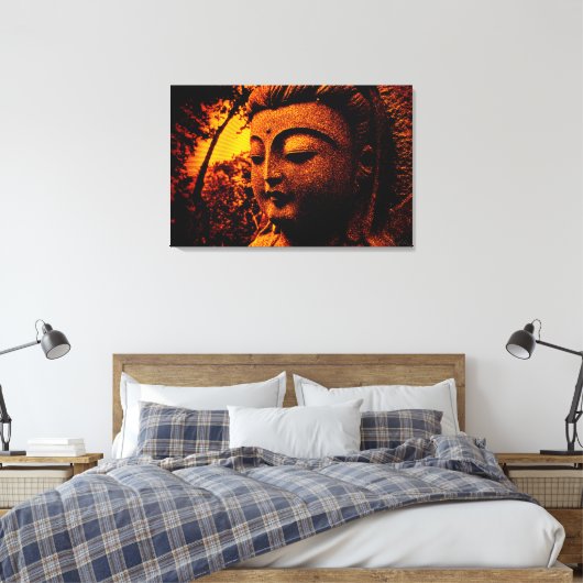 Buddha Peace Shine Wrapped Canvas Leinwanddruck (Insitu (Schlafzimmer))