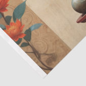 Buddha & Pfingstrosen Decoupage Seidenpapier (Detail)