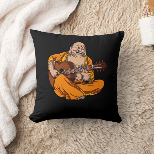 Buddha Playing Gitarre Zen Yoga Meditation Kissen (Decke)
