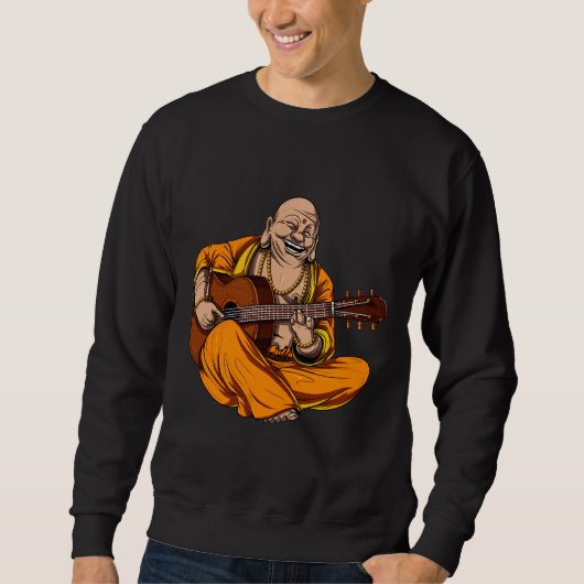 Buddha Playing Guitar Sweatshirt (Vorderseite)