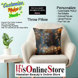 Buddha Polyester Throw Kissen