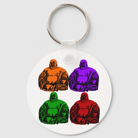 Buddha - Pop art Schlüsselanhänger (Vorderseite)