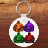 Buddha - Pop art Schlüsselanhänger (Vorderseite)