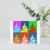 Buddha Pop Art Style Postkarte (Stehend Vorderseite)