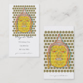 Buddha Pop Dots Modern Zen Stilvolle Visitenkarte (Vorne/Hinten)