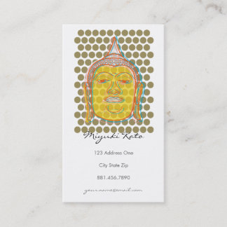 Buddha Pop Dots Modern Zen Stilvolle Visitenkarte