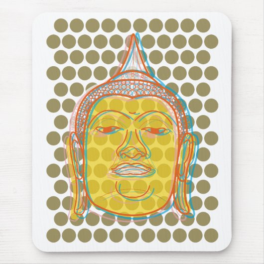 Buddha Pop Dots Mousepad (Vorne)