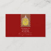 Buddha Pop Dots Oriental Asian Modern Zen Stilvoll Visitenkarte (Rückseite)