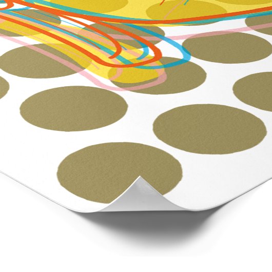 Buddha Pop Dots Poster (Ecke)