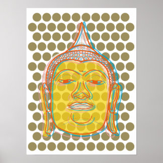 Buddha Pop Dots Poster