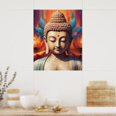 Buddha Portrait | Pixel Art Poster (Küche)