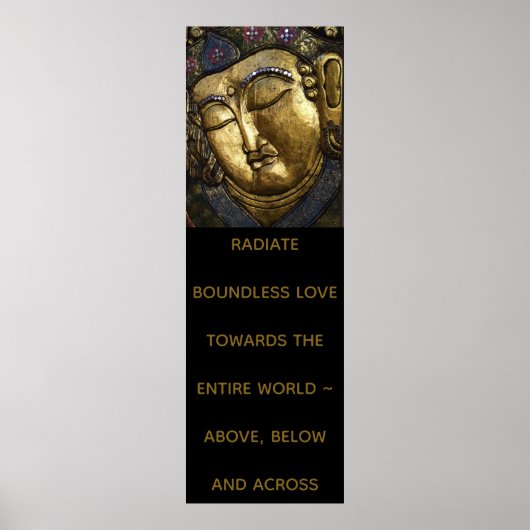 Buddha Portrait Zitat Radieren Liebe oder Ihren Te Poster (Vorne)