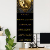 Buddha Portrait Zitat Radieren Liebe oder Ihren Te Poster (Heimbüro)
