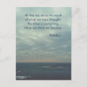 Buddha Positives Zitat Beach Foto Postkarte (Vorderseite)