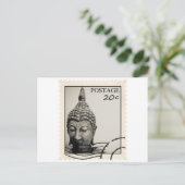 Buddha Postage Stamp Design Postkarte (Stehend Vorderseite)
