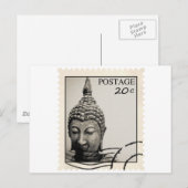 Buddha Postage Stamp Design Postkarte (Vorne/Hinten)