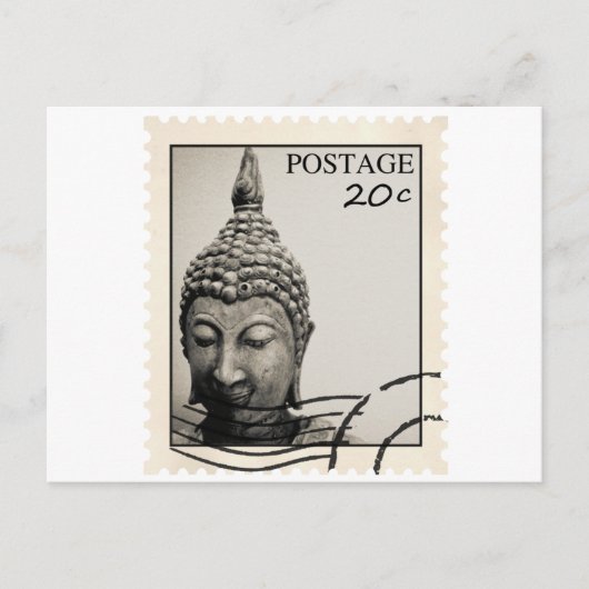 Buddha Postage Stamp Design Postkarte (Vorderseite)