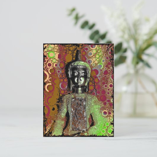 Buddha Postcard Postkarte (Stehend Vorderseite)