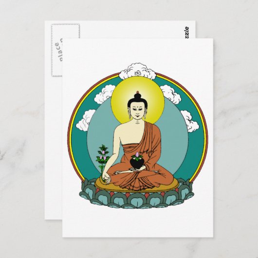 Buddha Postkarte (Vorne/Hinten)
