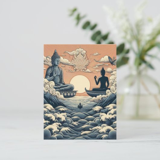 Buddha Postkarte (Stehend Vorderseite)
