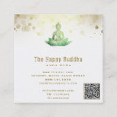 *~* Buddha QR Botanischer Flora AP33 Quadratische Visitenkarte (Rückseite)