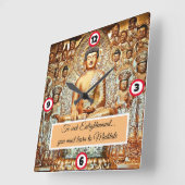 Buddha Quadratische Wanduhr (Winkel)