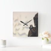 Buddha Quadratische Wanduhr (Zuhause)