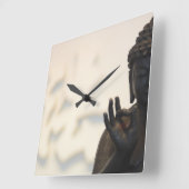 Buddha Quadratische Wanduhr (Winkel)