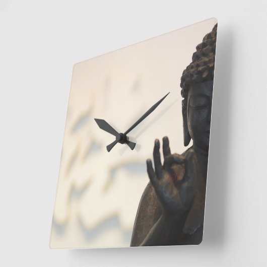Buddha Quadratische Wanduhr (Winkel)