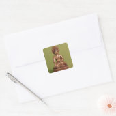 Buddha Quadratischer Aufkleber (Umschlag)