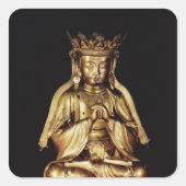 Buddha Quadratischer Aufkleber (Vorderseite)