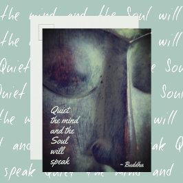 Buddha Quiet the Mind Quote Postcard Postkarte