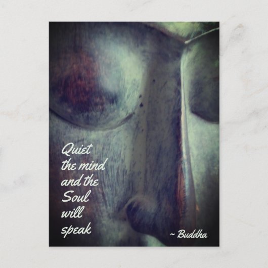 Buddha Quiet the Mind Quote Postcard Postkarte (Vorderseite)