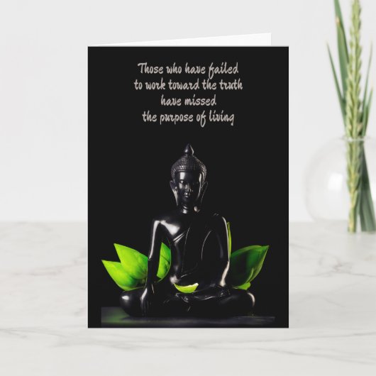 Buddha Quote 1 - individuell anpassbare Grußkarte Karte (Vorderseite)