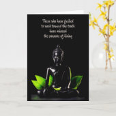 Buddha Quote 1 - individuell anpassbare Grußkarte Karte (Gelbe Blume)