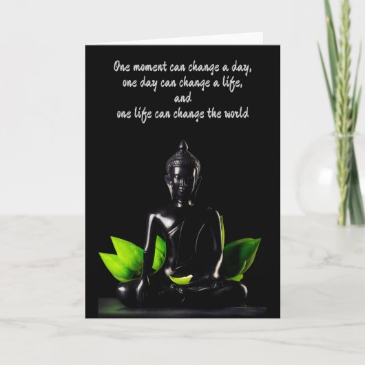 Buddha Quote 2 - individuell anpassbare Grußkarte Karte (Vorderseite)