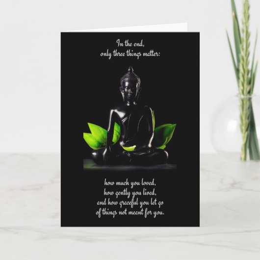Buddha Quote 3 - individuell anpassbare Grußkarte Karte (Vorderseite)