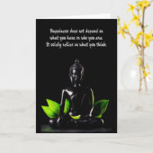 Buddha Quote 4 - individuell anpassbare Grußkarte Karte (Gelbe Blume)